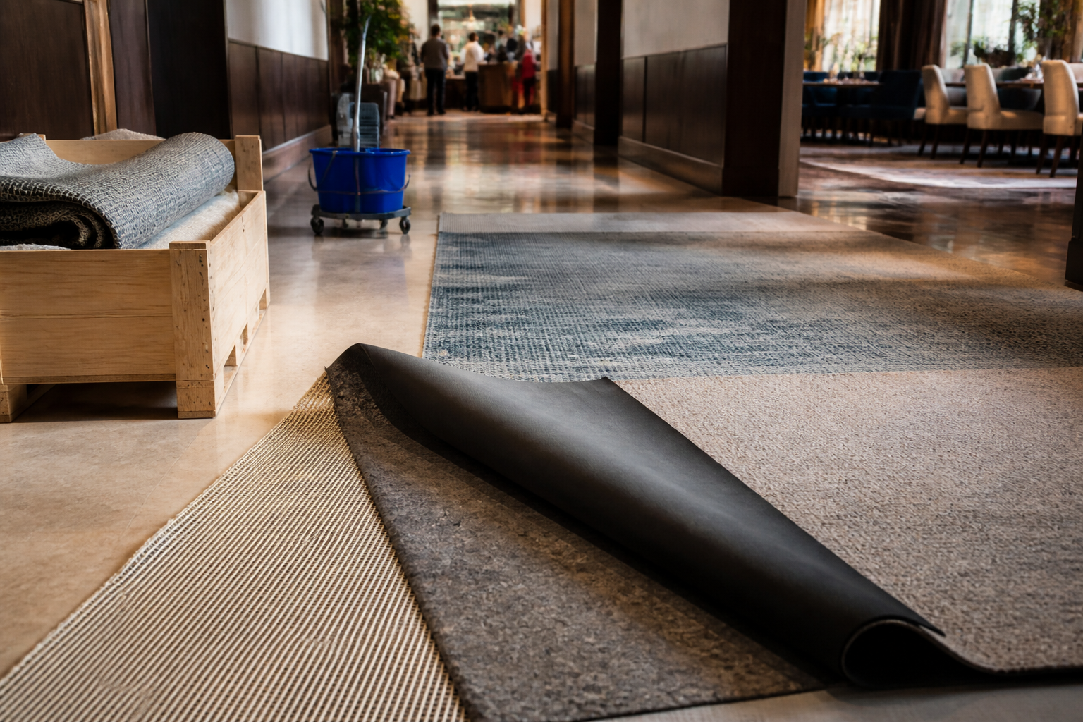 Commercial Backing Systems for Contract Rugs: Comparing ActionBac, Non-Woven TPR, and Felt