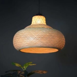 Handwoven Natural Fiber Pendant Lamp – Artisan Collection