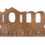 Black “Home” Wall-Mounted Key Holder – Decorative Key Rack
