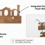 Black “Home” Wall-Mounted Key Holder – Decorative Key Rack