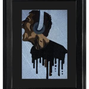 Black Textured Wooden Wall Art Frame