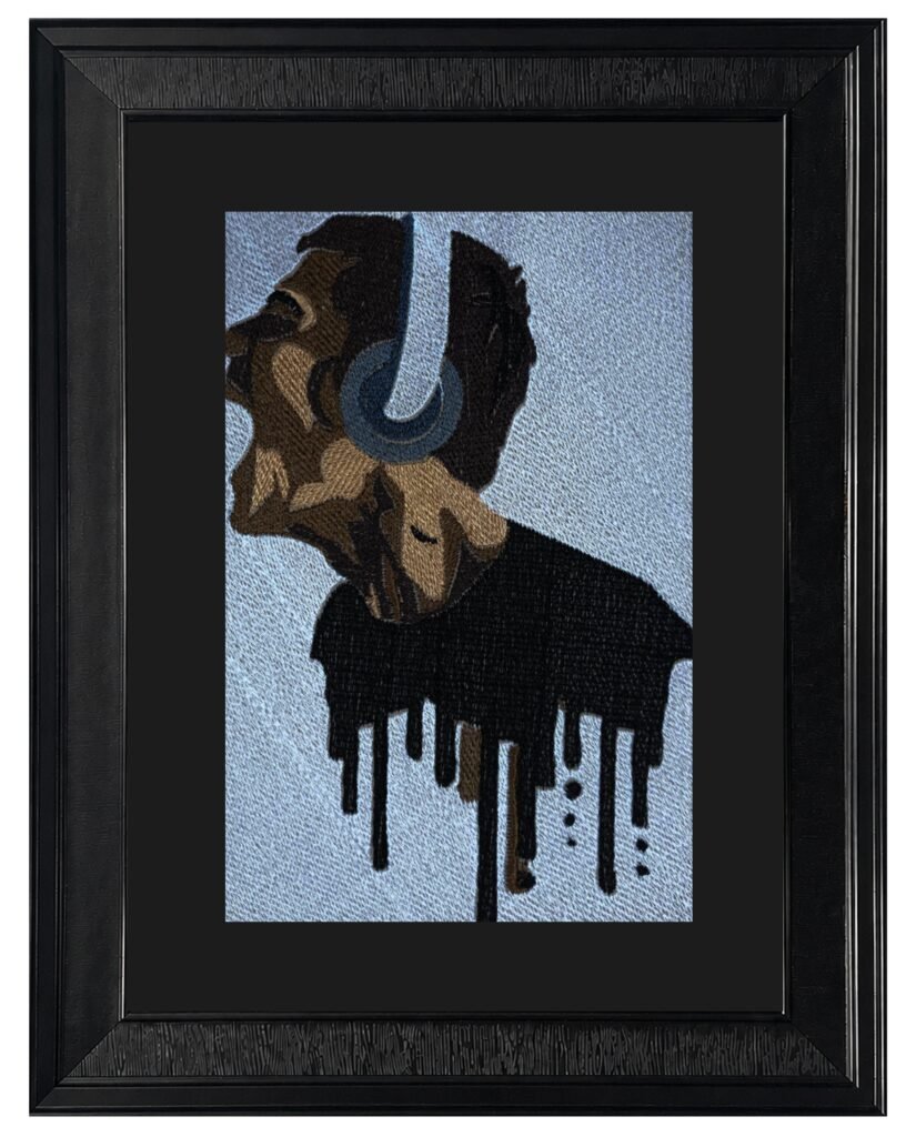Black Textured Wooden Wall Art Frame