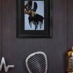 Black Textured Wooden Wall Art Frame