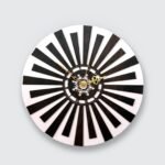 Black & White Radial Designer Wall Clock