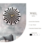 Black & White Radial Designer Wall Clock