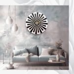Black & White Radial Designer Wall Clock