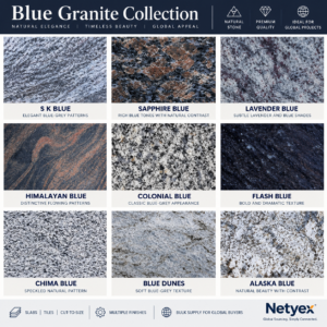 Blue Granite – Premium Indian Natural Granite Slabs & Tiles S K Blue, Sapphire Blue, Lavender Blue & More