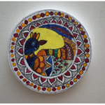 Colorful Folk-Art Peacock Wall Decor