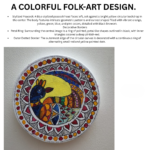 Colorful Folk-Art Peacock Wall Decor