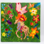 Colorful Folk-Inspired Horse Painting