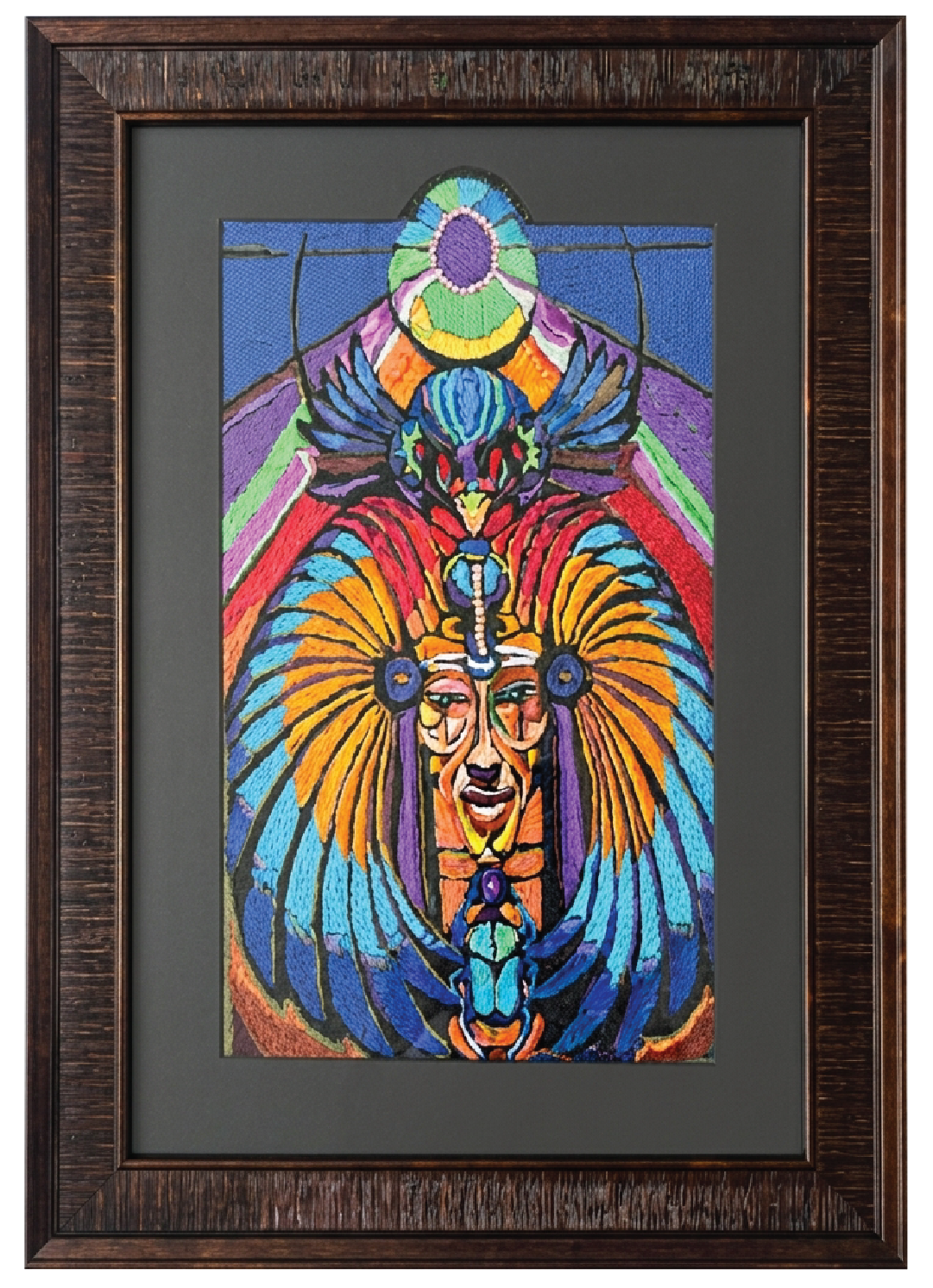 Colorful Framed Textile Wall Art