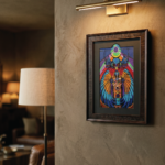 Colorful Framed Textile Wall Art
