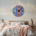 Colorful Geometric Decorative Wall Clock