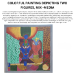 Colorful Radha Krishna Folk-Art Painting – Mix Media