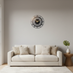 Decorative Roman Numeral Wall Clock – Mandala Design