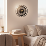 Decorative Roman Numeral Wall Clock – Mandala Design