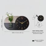 Decorative Wall Clock with Integrated Glass Vase