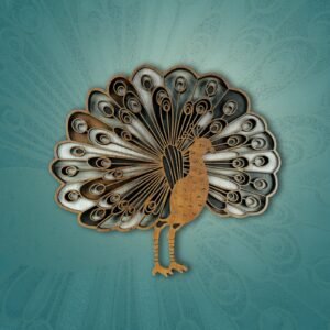 Decorative Wooden Peacock Wall Art