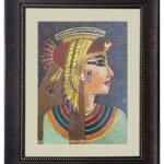 Egyptian Queen Cleopatra Embroidered Wall Art