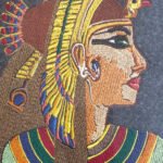 Egyptian Queen Cleopatra Embroidered Wall Art