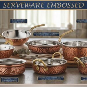 Embossed Copper-Finish Stainless Steel Serveware & Cookware Collection