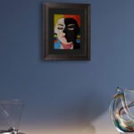 Embroidered Couple Face Wall Art