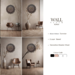 Floral Mandala Decorative Wall Clock – Rose Gold & Black