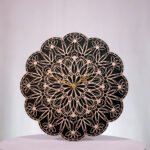 Floral Mandala Decorative Wall Clock – Rose Gold & Black