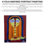 Folk-Inspired Portrait Painting – Vibrant Woman with Companion Bird