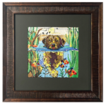 Framed Bear Underwater Embroidery Wall Art