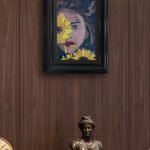 Framed Embroidered Portrait Wall Art