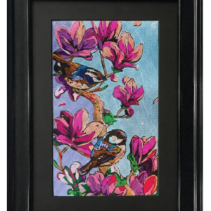Framed Floral Bird Wall Art