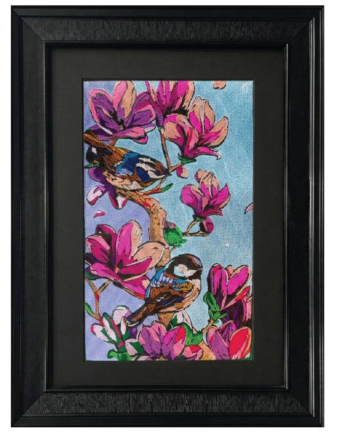 Framed Floral Bird Wall Art