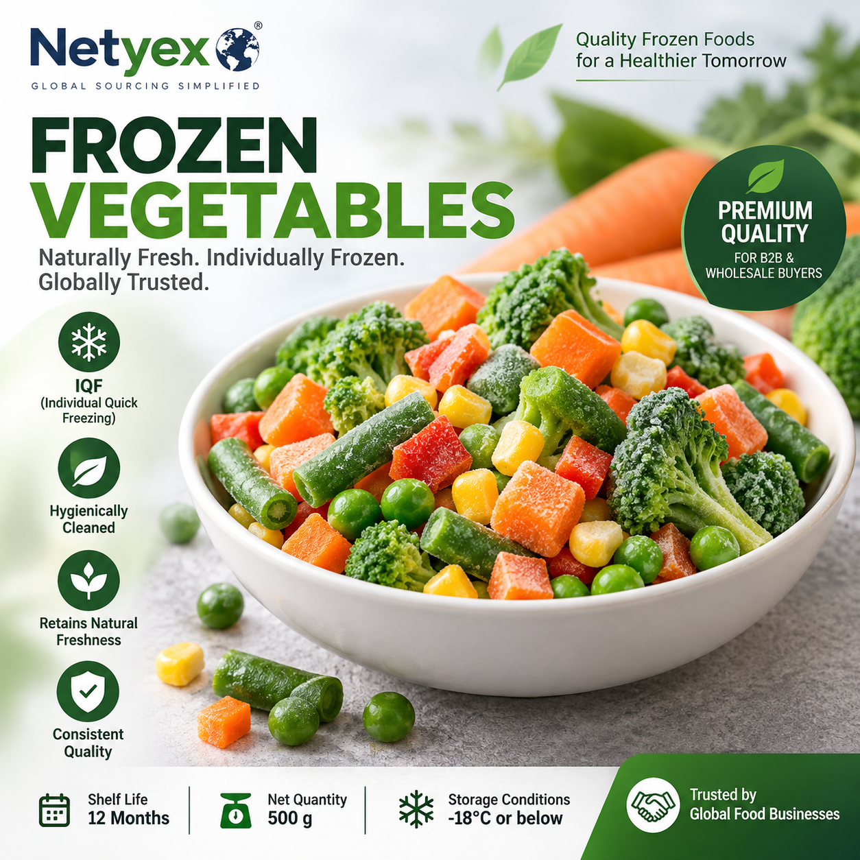Frozen Vegetables – IQF Frozen Mixed Vegetables