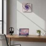 Geometric Spiral Wall Clock