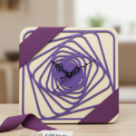 Geometric Spiral Wall Clock