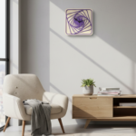 Geometric Spiral Wall Clock