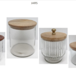 Glass Storage Jars with Wooden Lids