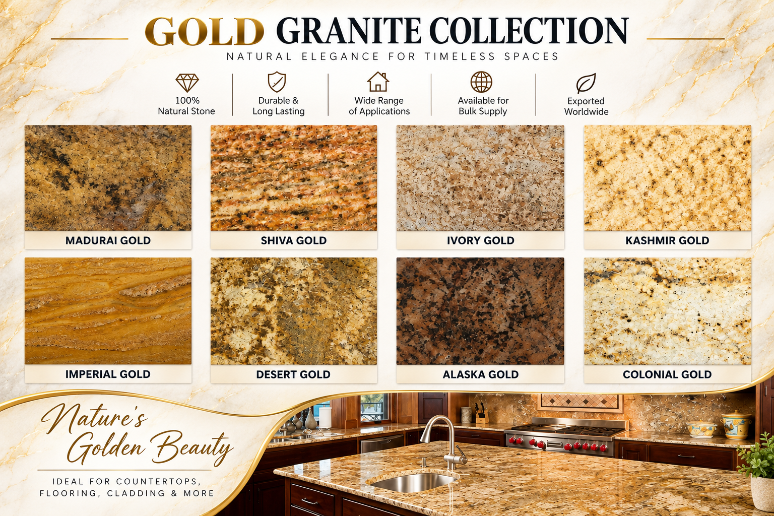 Gold Granite – Premium Indian Natural Granite for Wholesale & B2B Projects