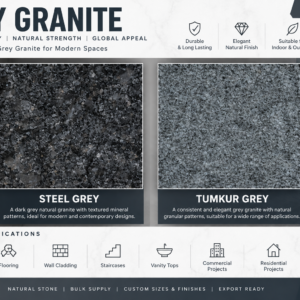 Grey Granite – Steel Grey & Tumkur Grey Natural Stone for Wholesale & B2B Projects