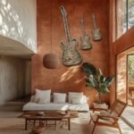 Guitar-Shaped Musical Wall Art