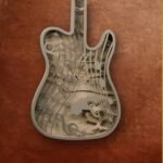 Guitar-Shaped Musical Wall Art