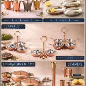 Hammered Copper & Brass Serveware Collection