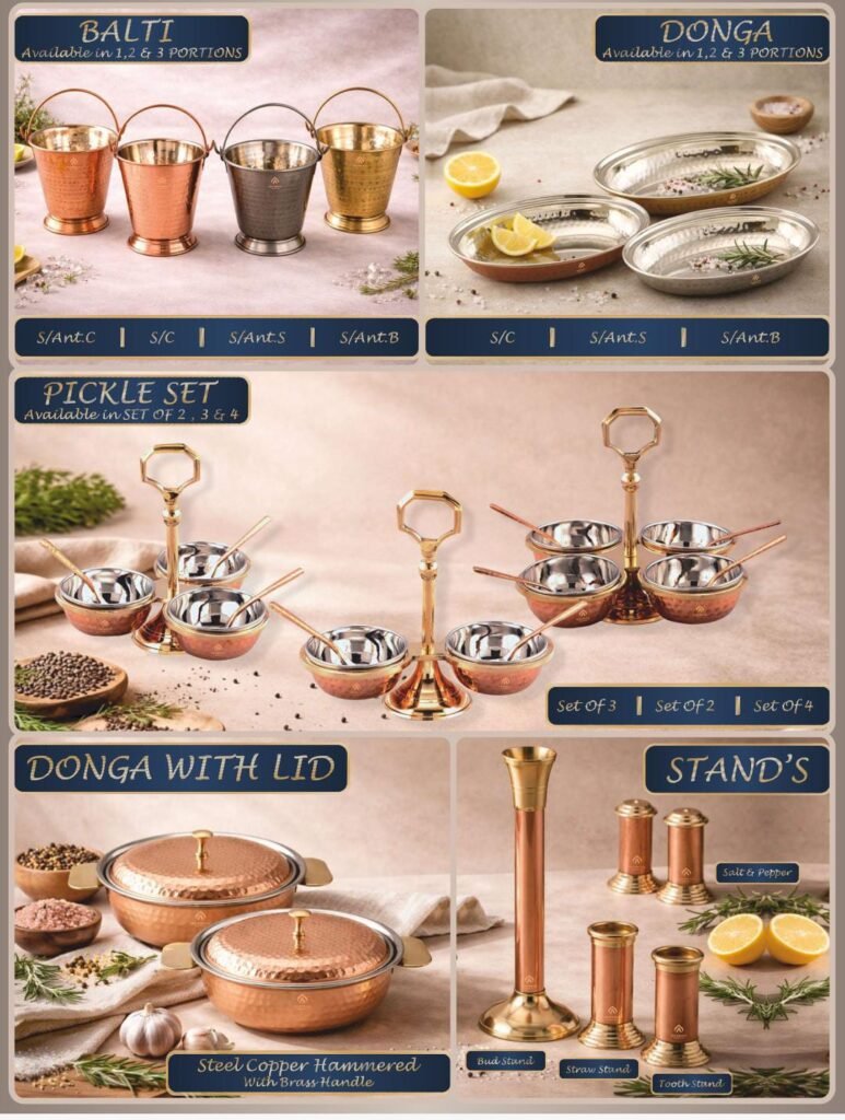 Hammered Copper & Brass Serveware Collection