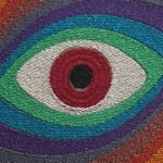 Handcrafted Embroidered Eye Wall Art