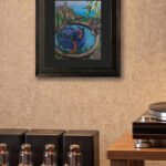 Handcrafted Embroidered Koi Fish Pond Wall Art