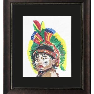 Handcrafted Tribal Portrait Embroidery Wall Art