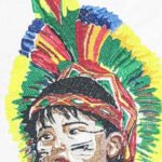 Handcrafted Tribal Portrait Embroidery Wall Art
