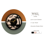 Handcrafted Wooden Tropical Sunset Wall Clock