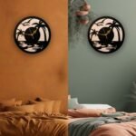 Handcrafted Wooden Tropical Sunset Wall Clock